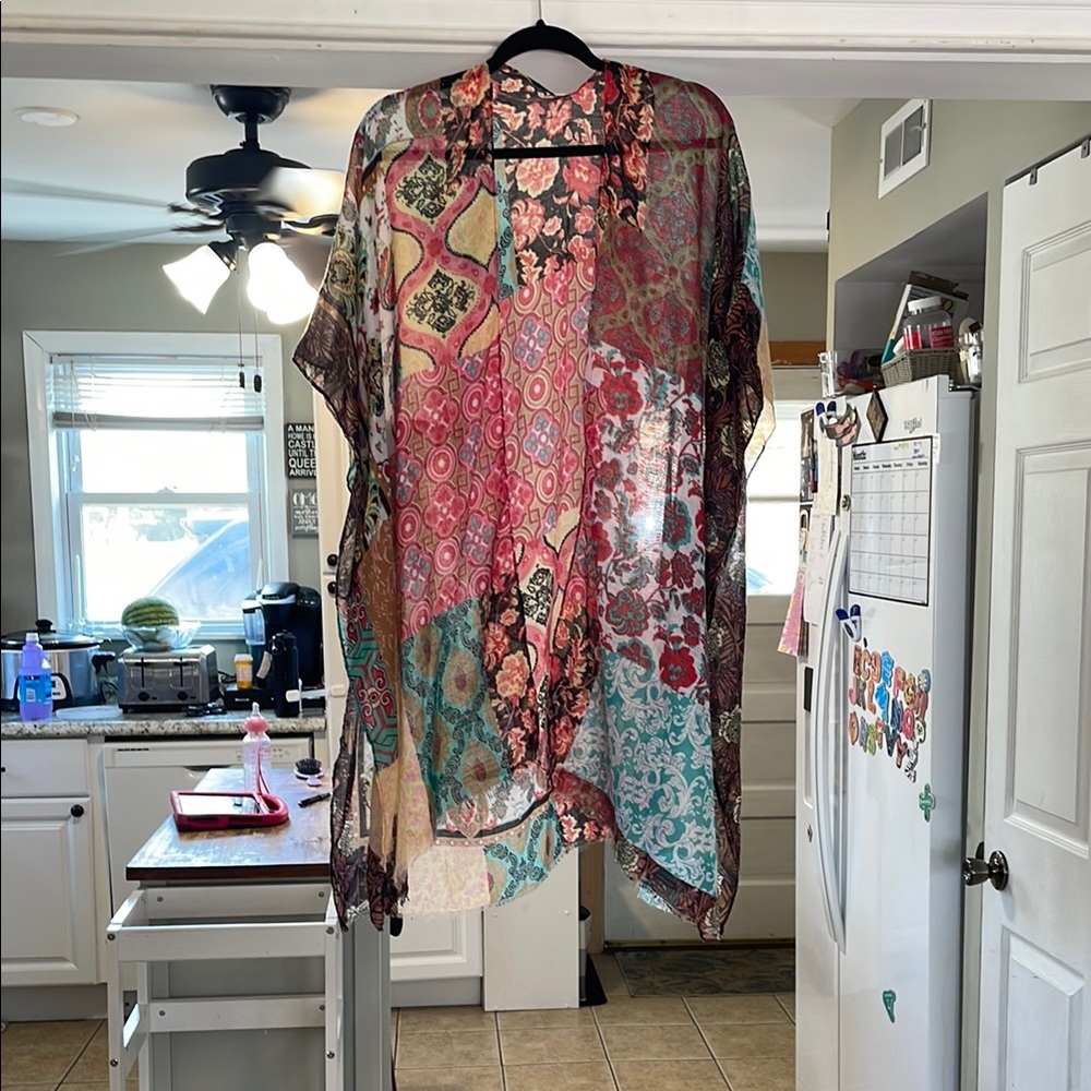 Colorful Patterned Kimono